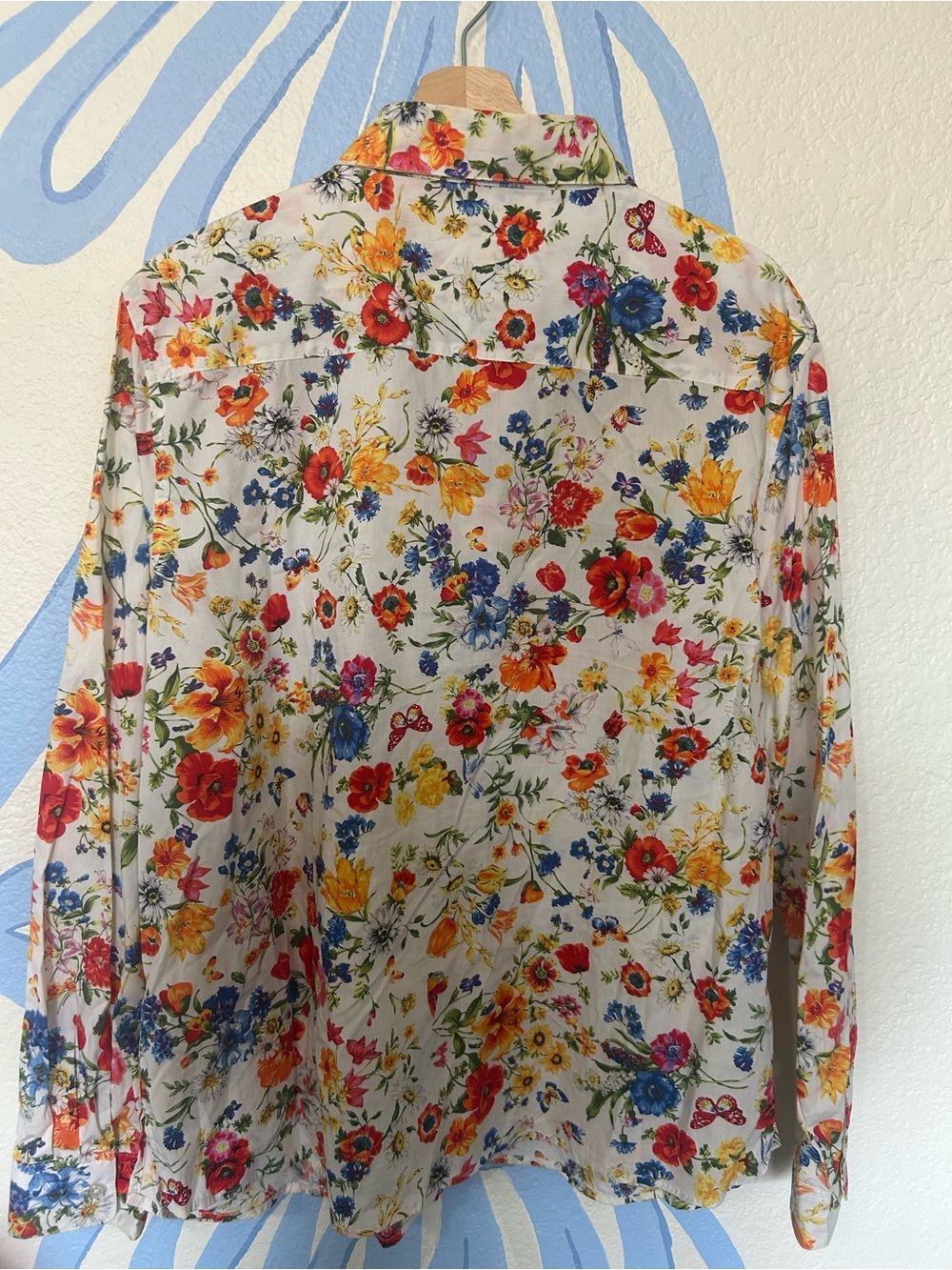 Orvis Women's White Floral Button-Up Shirt - Multi-Color - Picture 6 of 6